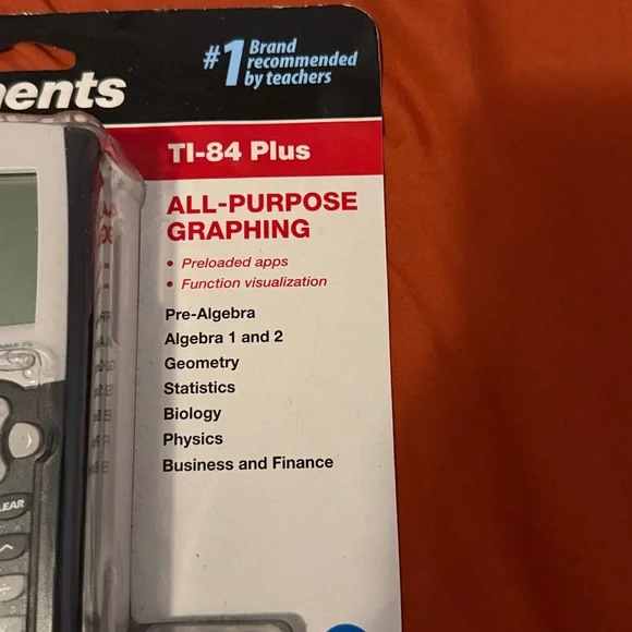 Texas Instruments TI-84 Plus Graphing Calculator - Black and Blue